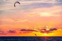 Kite surfer during sunset - western beach in Grossenbrode - Germany 13 Kite surfer during sunset - western beach in Grossenbrode - Germany