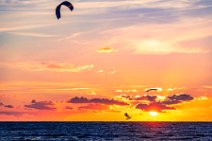 Kite surfer during sunset - western beach in Grossenbrode - Germany 14 Kite surfer during sunset - western beach in Grossenbrode - Germany