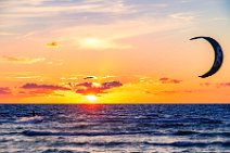 Kite surfer during sunset - western beach in Grossenbrode - Germany 15 Kite surfer during sunset - western beach in Grossenbrode - Germany