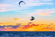 Kite surfer during sunset - western beach in Grossenbrode - Germany 31 Kite surfer during sunset - western beach in Grossenbrode - Germany