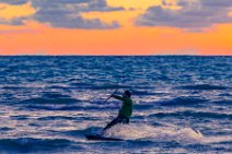 Kite surfer during sunset - western beach in Grossenbrode - Germany 43 Kite surfer during sunset - western beach in Grossenbrode - Germany