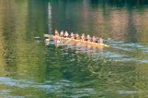 Eight-women-scull on Tiber river - Rome - Italy Eight-women-scull on Tiber river - Rome - Italy