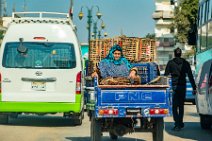Transportation in Cairo - lady on a pick up - Egypt 2 Transportation in Cairo - lady on a pick up - Egypt 2