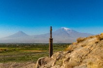 Crucifix at Khor Virap Monastery with Ararat Mountain - near Yerevan - Armenia 03 Crucifix at Khor Virap Monastery with Ararat Mountain - near Yerevan - Armenia 03.jpg