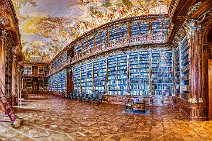 HDR PANO - Strahov Library Prague - Philosophical Hall - Czech Republic 2 HDR PANO - Strahov Library Prague - Philosophical Hall - Czech Republic 2
