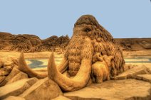 HDR - MAMMOTH SAND SCULPTURES - SONDERVIG - RINGKOBING - DENMARK HDR - MAMMOTH SAND SCULPTURES - SONDERVIG - RINGKOBING - DENMARK