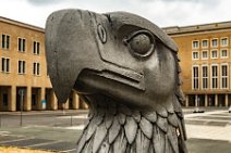 HDR - HEAD OF THE EAGLE ON EAGLE SQUARE - IN FRON OF TEMPELHOF TERMINAL - BERLIN - GERMANY 1 HDR - HEAD OF THE EAGLE ON EAGLE SQUARE - IN FRON OF TEMPELHOF TERMINAL - BERLIN - GERMANY 1