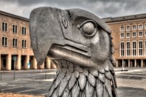 HDR - HEAD OF THE EAGLE ON EAGLE SQUARE - IN FRON OF TEMPELHOF TERMINAL - BERLIN - GERMANY 2 HDR - HEAD OF THE EAGLE ON EAGLE SQUARE - IN FRON OF TEMPELHOF TERMINAL - BERLIN - GERMANY 2