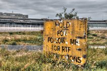 HDR - HOLD FOR FOLLOW ME SIGN - TEMPELHOF AIRPORT - BERLIN - GERMANY 02 HDR - HOLD FOR FOLLOW ME SIGN - TEMPELHOF AIRPORT - BERLIN - GERMANY 02