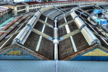 HDR - ROOFS OF MARKET HALLS AT TSUKIJI FISHMARKET - TOKYO - JAPAN2