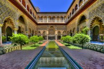 HDR - Patio de Doncellas in the Royal Alcazar of Sevilla - Spain 02 HDR - Patio de Doncellas in the Royal Alcazar of Sevilla - Spain 02