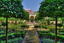 HDR - Garden of Casa de Pilatos - City Palace in Sevilla - Spain 01 HDR - Garden of Casa de Pilatos - City Palace in Sevilla - Spain 01