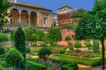 HDR - Garden of Casa de Pilatos - City Palace in Sevilla - Spain 03 HDR - Garden of Casa de Pilatos - City Palace in Sevilla - Spain 03