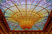 COLORED GLASS MOSAIK OF THE PALAU DE LA MUSICA CATALANA - BARCELONA - SPAIN 04 COLORED GLASS MOSAIK OF THE PALAU DE LA MUSICA CATALANA - BARCELONA - SPAIN 04