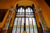 WINDOW IN THE PALAU DE LA MUSICA CATALANA - BARCELONA - SPAIN WINDOW IN THE PALAU DE LA MUSICA CATALANA - BARCELONA - SPAIN