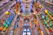 HDR - COLORFUL ATMOSPHERE INSIDE THE SAGRADA FAMILIA - BARCELONA - SPAIN 58 HDR - COLORFUL ATMOSPHERE INSIDE THE SAGRADA FAMILIA - BARCELONA - SPAIN 58