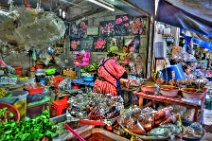 HDR - MAEKLONG MARKET STANDS - THAILAND 01