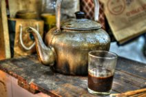 HDR - COFFEE POT AND GLASS HDR - COFFEE POT AND GLASS