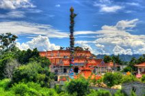 HDR - WAT BAN THAM - CHINESE MAHAYANA BUDDHIST TEMPLE NEAR RIVER KWAI BRIDGE - KANCHANABURI - THAILAND 02 HDR - WAT BAN THAM - CHINESE MAHAYANA BUDDHIST TEMPLE NEAR RIVER KWAI BRIDGE - KANCHANABURI - THAILAND 02