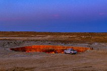 HDR - Darvaza Crater in twilight after sunset - Karakum Desert - Turkmenistan 002 HDR - Darvaza Crater in twilight after sunset - Karakum Desert - Turkmenistan 002