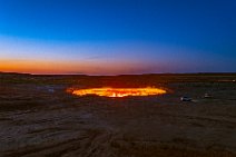 HDR - Darvaza Crater in twilight after sunset - Karakum Desert - Turkmenistan 006 HDR - Darvaza Crater in twilight after sunset - Karakum Desert - Turkmenistan 006