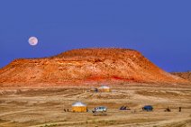 HDR - Full moon in the Karakum Desert - near Darvaza Crater - Turkmenistan 001 HDR - Full moon in the Karakum Desert - near Darvaza Crater - Turkmenistan 001