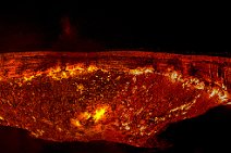 PANO HDR - DARVAZA Crater in the Karakum Desert by night - Turkmenistan PANO HDR - DARVAZA Crater in the Karakum Desert by night - Turkmenistan