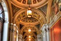 HDR - HALLWAY IN THE LIBRARY OF CONGRESS - WASHINGTON DC - USA