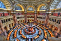 HDR - INSIDE LIBRARY OF CONGRESS - WASHINGTON DC - USA 1