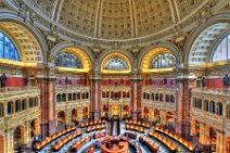 HDR - INSIDE LIBRARY OF CONGRESS - WASHINGTON DC - USA 3