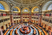 HDR - INSIDE LIBRARY OF CONGRESS - WASHINGTON DC - USA 4