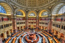 HDR - INSIDE LIBRARY OF CONGRESS - WASHINGTON DC - USA 5