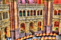 HDR - INSIDE LIBRARY OF CONGRESS - WASHINGTON DC - USA 7