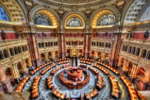 HDR - INSIDE LIBRARY OF CONGRESS - WASHINGTON DC - USA 8